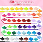 Umikk 15,000 Pony Beads Bulk, 50 Colors 6x9mm Plastic Kandi Beads for Bracelets Making Hair Braiding Rave Kandi Jewelry Crafts Gifts (8.6LB) - color: 50colors15000pcs