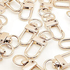 20 Pack Gold Metal Lobster Claw Clasps, 360° Swivel Lanyard Snap Hooks Lobster Clasp for Keychains, Key Chain Hooks for Jewelry Making Purse Bags DIY Crafts Pet Collar - color: Gold