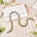 Elecrelive 40Pcs 10mm Flower Glass Beads Gold Sand Lampwork Beads Sea Green Floral Round Crystal for DIY Bracelet Necklace Earring Jewelry Making - color: Dark Sea Green