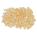 uxcell 200Pcs Round Crimp Beads, 3.5mm Metal Spacer Loose Beads Metal Clamp Ends Tiny Stoppers Bead for Bracelet Jewelry Making Craft DIY, Light Gold - color: Light Gold, size: 3.5mm