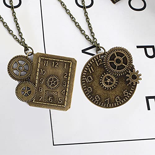 ZOOFOX 300 Gram Gears Charms, Mixed Vintage Bronze Watch Cog Wheel Set, DIY Metal Steampunk Pendant for Crafting, Jewelry Making Accessory