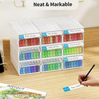 ARTDOT Storage Containers for Diamond Painting, 9 Pack Stackable Craft Storage Organizer 315 Slots Individual Containers for Diamond Art Beads Nail Pill Rhinestones Seed - size: 315 Containers With 9 Drawers