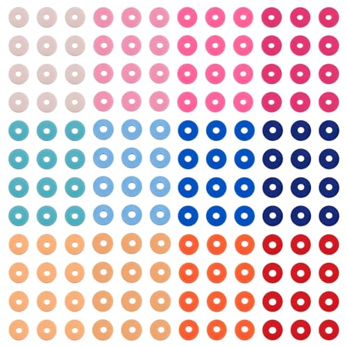 Beadthoven 2820pcs/Box Clay Beads Kit 6mm Vinyl Flat Heshi Bracelet Making Beads Gradient Color Handmade Polymer Clay Preppy Beads for Friendship Bracelet Necklace Jewelry Making DIY Craft Supplies - color: Gradient Color