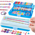 TingingYuli Friendship Bracelet Making Kit for Girls 8-12, DIY String Bracelet Maker with 3-Layer Storage Box, Arts and Crafts for Kids Ages 6-12, Easter Christmas Birthday Gift Set - color: Light Blue