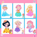 Meland Princess Fuse Beads Craft Kit for Girls, 5mm Beads Set with Pegboards & Accessories, Creative DIY Art Toy for Kids Ages 5-12, Perfect Birthday or Christmas Gift for Little Princesses - size: 4800 pcs without Iron