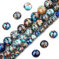 Natural Stone Beads 6mm Mixed Blue Imperial Jasper Polished Round Smooth Gemstone Beads for Jewelry Making Adults 15 Inch(Mixed Blue Imperial Jasper,6mm) - color: Mixed Blue Imperial Jasper, size: 6mm