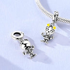 925 sterling silver Bead Charm for Pandora bracelets and Necklaces - Cute Heart Animal Ocean Pendant Bead Charms with Cubic Zirconia Mother's Day Jewelry Making DIY Gifts for Women Wife/Girlfriend - color: Skeleton Man Pendant