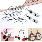 TOAOB 100pcs Earring Hooks Hypo Allergenic French Ear Wires with Ball and Coil 18mm Black Fish Hook Earrings Making Supplies Jewelry Findings - color: Matte black
