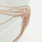10 Pieces - 17.5inch 16K Rose Gold Plated Finished Cable Chain Necklace Bulk Discount Jewelry Supply - 10PCHN (Rose Gold) - color: Rose Gold