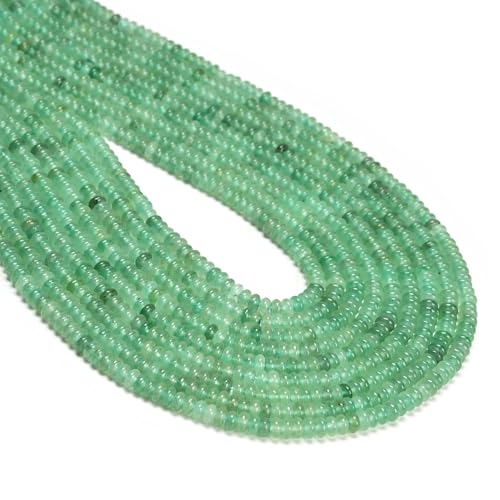 ICAI 2x4mm Natural Rondelle Beads – Loose Gemstone Spacers for DIY Jewelry Making (Green Aventurine) - color: Green Aventurine, size: 2x4