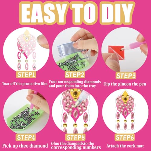 BEUNITONE Retro Fringe Earring Making Kit, Diamond Art Craft Supplies with 12 Designs, Crystal Beads and Findings for Adults DIY Jewellery Creating Gift - style: Tassel