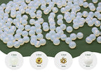 500PCS 8mm Milky White Glass Round Beads Bulk,Imitative Jade Beads Kit, Bracelet Space Loose Beads for Jewelry Making Earring, Necklaces, DIY Crafts & Gifts #351 - size: 8mm Milky White #351