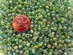 Czech Glass Seed Beads Crystal Clear Size:6/0 40 gr / 1.4 oz… (Lime Green Iridescent) - color: Lime Green Iridescent