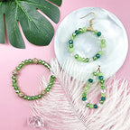 Jmassyang 6mm Crystal Glass Beads Briolette Rondelle Faceted AB Spacer Bead Sparkle Crystal Glass Beads for Jewelry Making Bracelets Necklaces Earrings(Green Mixed, 450pcs) - color: Green Mixed, size: 4x6mm