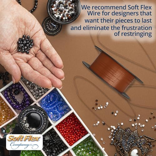 Soft Flex 21 Strand Beading Wire - Fine 0.14 Diameter - 30 Feet Design Wire - style: Copper Nylon
