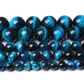 12mm 32PCS Blue Tiger Eye Beads Natural Stone Gemstone Spacer Loose Beads for Jewelry Making DIY Bracelet Semi Precious Beads Strand 15 inches - color: Blue Tiger Eye Stone, size: 12mm