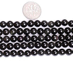 4mm Natural Black Obsidian Beads Round Gemstone Loose Beads for Jewelry Making (90-95pcs/strand) - color: Black Obsidian, size: 4mm