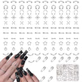 120 Pcs Mixed Nail Charms, CYHYII 1 Box Silver 3D Star Retro Nail Art Charm Y2K Metal Cross for Acrylic Nail Nail Art Design DIY Craft(12 Styles) - color: 120P MIXED
