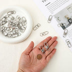 JJUNW 30 Pcs Metal Lobster Claw Clasp, Swivel Snap Key Chain Clip Hooks, Keychain Hooks for Keychain Making DIY Crafts Lanyard Making Pet Collar(Silver) - color: Silver