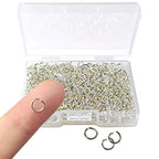 TTSAM 600 Pcs Silver Plated Jump Rings (6 mm) - Jewelry Making Supplies