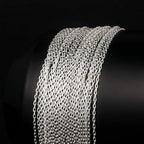 33 Feet Silver Rolo Cable Chains Roll, 2MM Silver Plated Brass Diamond-Cut Oval Rolo Cable Link Chains Spool Bulk for Jewelry Making DIY Craft - color: 2.0mm silver rolo cable chain