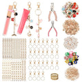 Starry 524 Pcs Keychain Making Kit, Including 25 Extender Chain 25 Keychain Clips 166 Charms Jewelry Plier Making Supplies for DIY Crafting and Jewelry Making - color: 524 Pcs