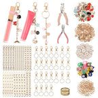 Starry 524 Pcs Keychain Making Kit, Including 25 Extender Chain 25 Keychain Clips 166 Charms Jewelry Plier Making Supplies for DIY Crafting and Jewelry Making - color: 524 Pcs