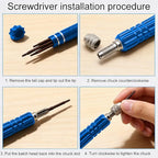 5-in-1 Multifunctional Small Screwdriver, Precision Set with 5 Micro Bits, Mini Repair Magnetic Screwdriver Kit for Eyeglass Sunglasses Electronics Cellphone Jewelry, Blue - color: Blues