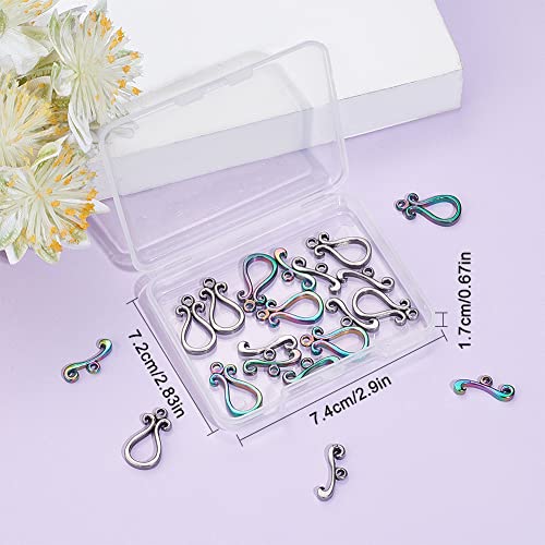 SUNNYCLUE 1 Box 10 Sets Toggle Clasps Toggle Jewelry Clasps Teardrop 304 Stainless Steel Toggle Clasp T-Bar Connectors OT Clasps for Jewelry Making Women Adults DIY Necklace Bracelet Crafts Supplies