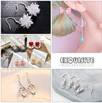 Hypoallergenic Earring Hooks, 800PCS/125 Pairs Fish Hooks,500pcs Silver Plated Earring Making kit with Jump Rings and Clear Silicone Backs Stopper - color: Silver, size: 800pcs