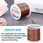 22 Gauge Jewelry Wire, Anezus Craft Wire Tarnish Resistant Copper Beading Wire for Jewelry Making Supplies and Crafting (Copper, 49 Yards/45 Meters) - color: Copper
