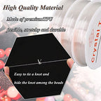 Whale Stretchy String for Bracelets, 3 Rolls Clear Elastic String for Jewelry Making 0.6mm 15mRoll Jewelry Beading Wire Crystal Craft Wire Stretch Cord for Seed Beads Pony Beads (3 Rolls)