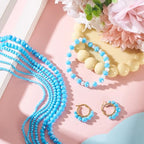 6 Strands Faceted Crystal Glass Beads Strands 3/4/6/8mm Rondelle Electroplate Glass Loose Spacer Beads Pearl Luster Plated for DIY Bracelet Necklace Jewelry Making, Deep Sky Blue - color: 2/3/4/6/8mm-Deep Sky Blue