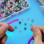 1000PCS 4mm Round Crystal Glass Beads Faceted Spacer Beads Bulk for Jewelry Making Bracelets Necklace Earring Pendants Craft (Emerald) - color: Emerald, size: 4mm