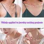 Pinhoollgo 300pcs Pearl Beads 8mm Round Pearl Beads with Hole for DIY Bracelet Necklace Jewelry Making Supplies Handmade Craft(Pink) - color: Pink, size: 8mm/300pcs