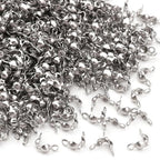 304 Stainless Steel End Caps 2.5x5mm 600pcs Knot Covers for Jewelry DIY Making and Repairing - color: End Caps, size: 2.5x5mm