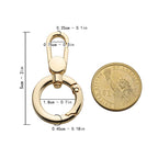 2pcs Double Opening Snap Hooks,Push Gate Snap Hook Metal Swivel Lobster Claw Clasp Purse,Backpack,Bag Strap,Keyring,Phone case (Gold) - color: Gold