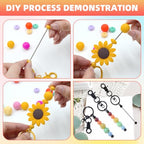 72 Pcs Beadable Keychains Bars bulk - 36 Black DIY Metal Beaded Keychain Making Kit + 36 Bags Included, Bead Keychain Supplies,Blank Key Chain, Perfect for Women, Men, Mother's Day, Birthday Gift - color: C-black, size: 36
