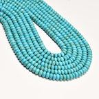 ICAI Beads Natural 5x8mm Rondelle Beads, Abacus Disk Stone Spacer Beads – Loose Natural Gemstone Beads for DIY Bracelet, Necklace, Jewelry Making (Blue Turquoise) - color: Blue Turquoise, size: 5x8
