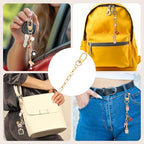 Hzopcw 6pcs Keychain Making Kit, Gold Key Ring Swivel Snap Hook Chains, Alloy Extender Keychain Bag Charm Kits for DIY Crafts Jewelry Making Handbag Purses- A Style - color: Gold-6pcs-A Style
