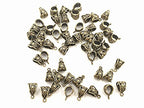 ALIMITOPIA 100pcs Alloy Beads Bails Connector for DIY Necklace Bracelet Jewelry Charm Pendant Hanging Adapter(Antique Bronze) - color: Bronze