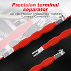 3PCS Professional Electrical Disconnect Pliers, Automotive Electrical Connector Separator Removal Tool Kit for Wiring Harness, 60° & Straight Terminal Release Pliers for Car Truck SUV