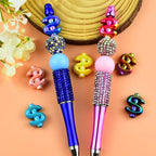20Pcs Acrylic Dollar Sign Shape Focal Beads for Pens Colorful Prop Money Fancy Spacer Beads for DIY Craft Beadable Pens Keychains Bracelet Necklace Earrings - color: Dollar Sign