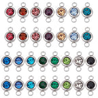 UNICRAFTALE Rhinestone Charms Pendants Link Connectors Birthstone Charms Crystal Glass Linking Pendant Diamond Connectors for Earring Necklace Bracelet Jewelry Making