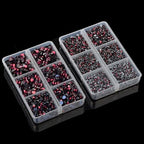 10000Pcs 2-Boxes Mixed Size Hot Fix Round Crystals Gems Glass Stones Hotfix Flat Back Rhinestones with Tweezers and Picking Pencil (Amethyst) - color: Amethyst, size: 2-Box (10000pcs)