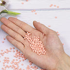Size 6/0 Crafts Glass Seed Beads 4mm Light Pink Beads for Jewelry Making (Total About 100g About 1200pcs) - color: Light Pink