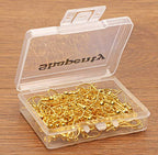Shapenty Surgical Brass Ball Coil Fish Earring Hooks Clasp Hypo-allergenic Ear Wire Bead Connector Hooks with Large Loop for DIY Jewelry Finding Making, 100PCS/50Pairs (Gold) - color: Gold