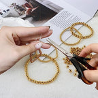 260pcs 18K Gold Filled Spacer Round Beads,Seamless Smooth Metal Round Beads,Gold Filled Solid Brass Beads for DIY Bracelet Necklace Earring Jewelry Making (3MM) - size: 3mm