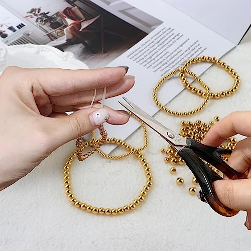 600pcs 18K Gold Filled Spacer Round Beads,Seamless Smooth Metal Round Beads,Gold Filled Solid Brass Beads for DIY Bracelet Necklace Earring Jewelry Making (2MM) - size: 2MM