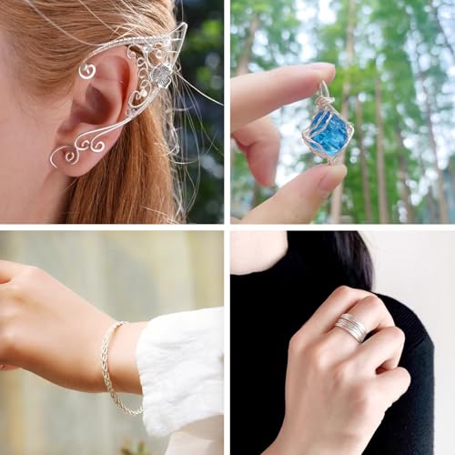 9.8 FT 925 Sterling Silver Jewelry Wire 28 Gauge 0.5mm Dead Soft Thin Craft Wire for Christmas Crafts Jewelry Wire Wrapping - color: 925 Sterling Silver-Round, size: 28 Gauge/0.3mm